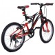 Tec Master 20 Jant Vitesli Çift Amortisör Çocuk Bisikleti Siyah-Kırmızı
