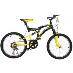 Tec Master 20 Jant Vitesli Çift Amortisör Çocuk Bisikleti Siyah-Sarı