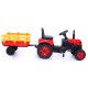 Römorklu & Pedallı Traktör Çocuk Traktörü Kırmızı