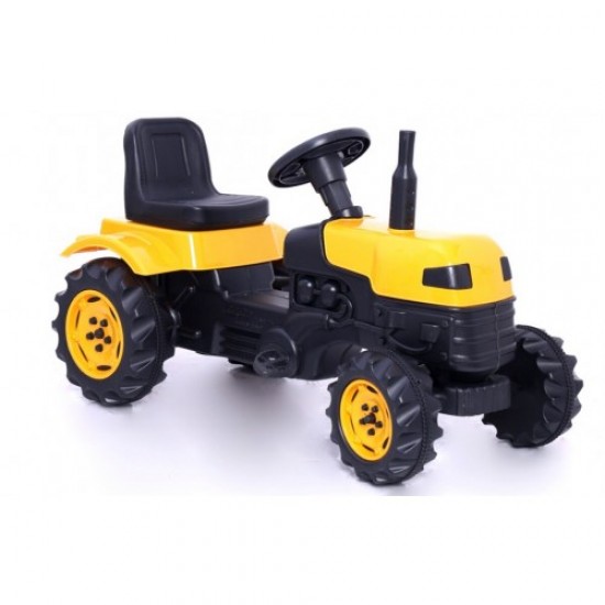 Römorklu & Pedallı Traktör Çocuk Traktörü Sarı