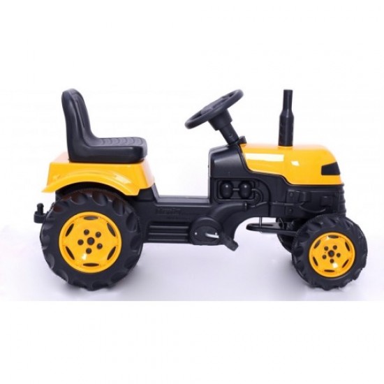 Römorklu & Pedallı Traktör Çocuk Traktörü Sarı