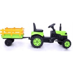 Römorklu & Pedallı Traktör Çocuk Traktörü Yeşil