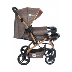 Plus Gold Çift Yönlü Lux Bebek Arabası Özel Kumaş - Gri