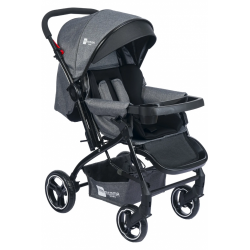 Plus Gold Çift Yönlü Lux Bebek Arabası Özel Kumaş - Gri