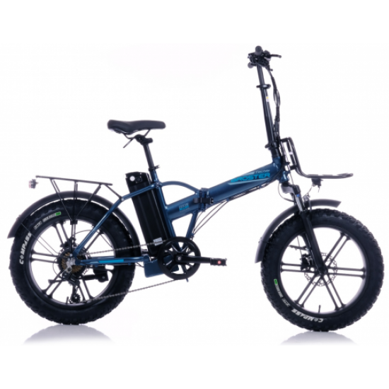 Broster Techla - Hidrolik Disk Fren - Elektrikli Katlanır Bisiklet - Metalik Mavi