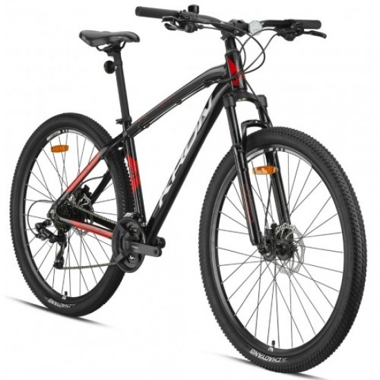 Kron XC 100 2025 27,5 Hidrolik Disk Fren MTB Bisiklet Siyah-Gri / Kırmızı